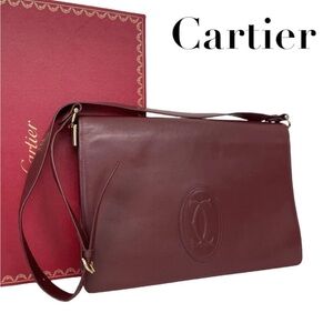 Cartier Burgundy Shoulder Bag